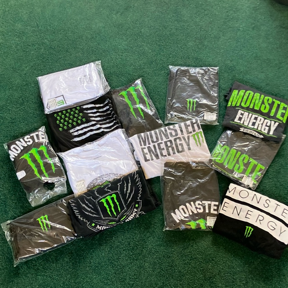 Monster Energy Graphic T-Shirts Collection LOT of 13 unisex monster merch tops